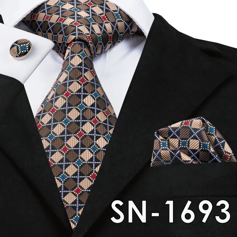 SN-1693 SN-1518, Новое поступление, мужские галстуки, Мода, Hi-Tie, дизайн, королевский синий, на шею, галстук, карман, квадратные запонки, набор для мужчин, деловые, вечерние - Цвет: SN-1693