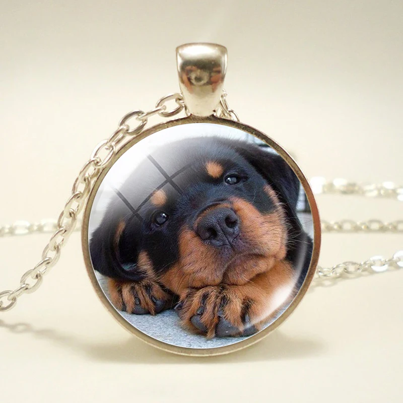 Круглая подвеска с животными ювелирные изделия ожерелья кулоном в виде мопса