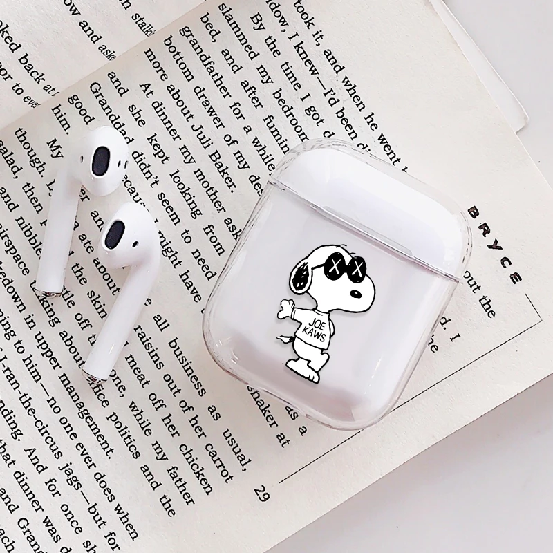 Для Airpods чехол милый для airpods чехол мультяшный защитный жесткий чехол прозрачный беспроводной чехол для наушников чехол s для apple air pod чехол