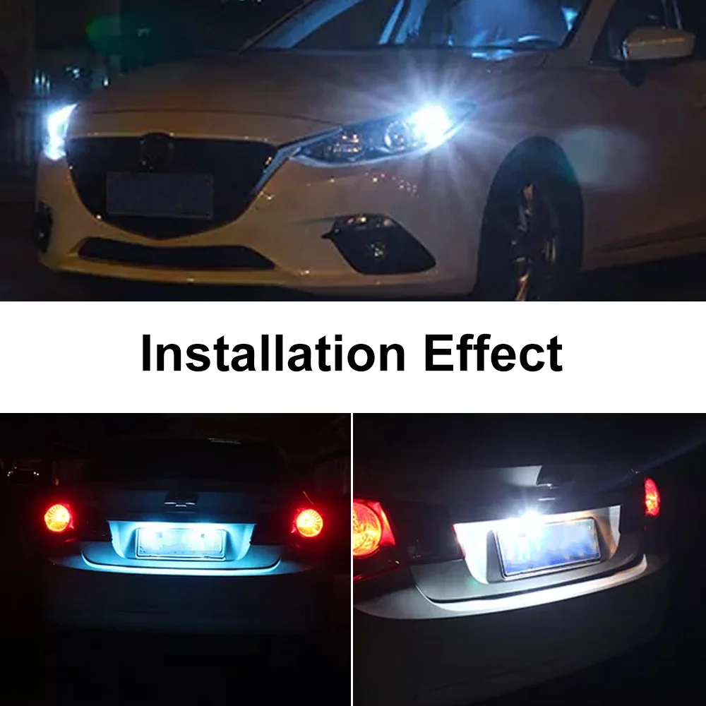 2шт T10 светодиодный Белый свет 168 501 W5W светильник танкетка 3030 2SMD интерьерные лампы