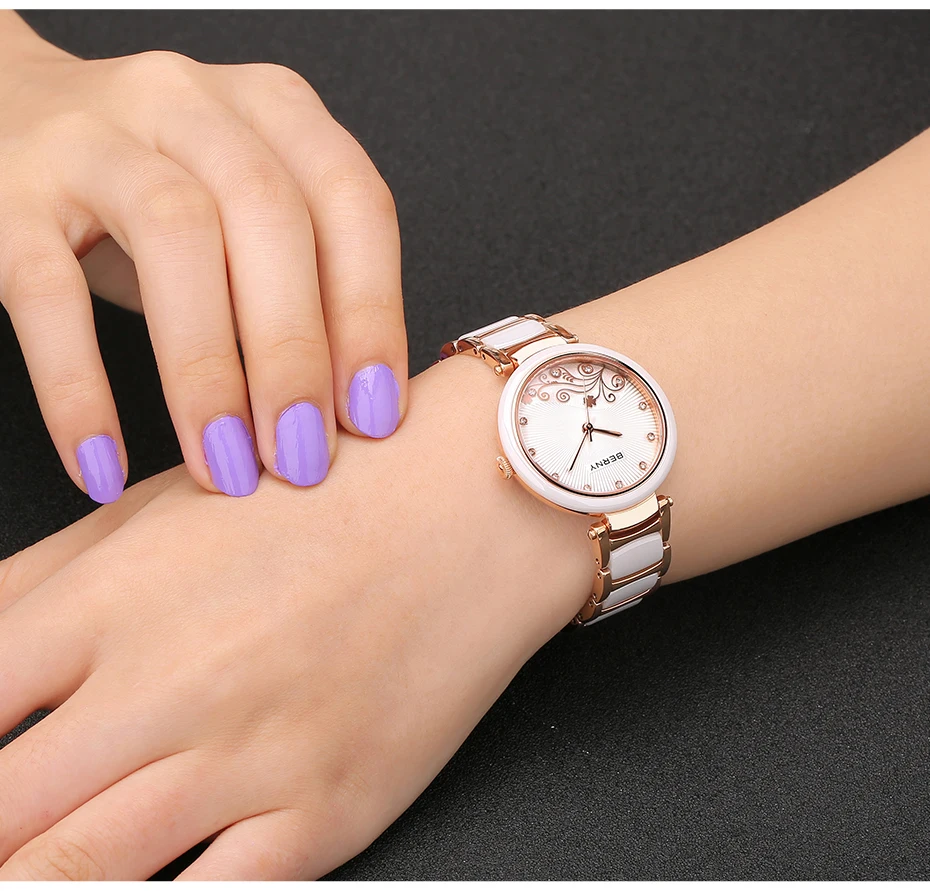 Berny женские часы кварцевые женские часы модные роскошные часы Relogio Saat Montre Horloge Feminino Bayan Femme красивые часы подарок на Рождество
