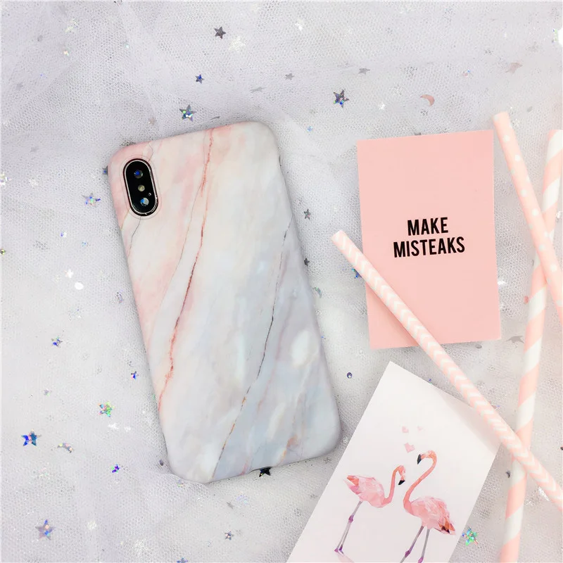 Jade Pink Kerzzil винтажный мраморный чехол для iPhone 11 Pro X XR XS Max 7 8 Plus, Мягкий ТПУ силиконовый чехол s для iPhone 8 7 6 6S Plus - Цвет: Jade Pink