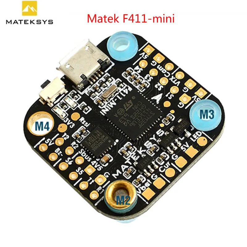 Matek система 20*20 мм F411-mini мини F4 Контроллер полета AIO OSD BEC и Светодиодная лента для