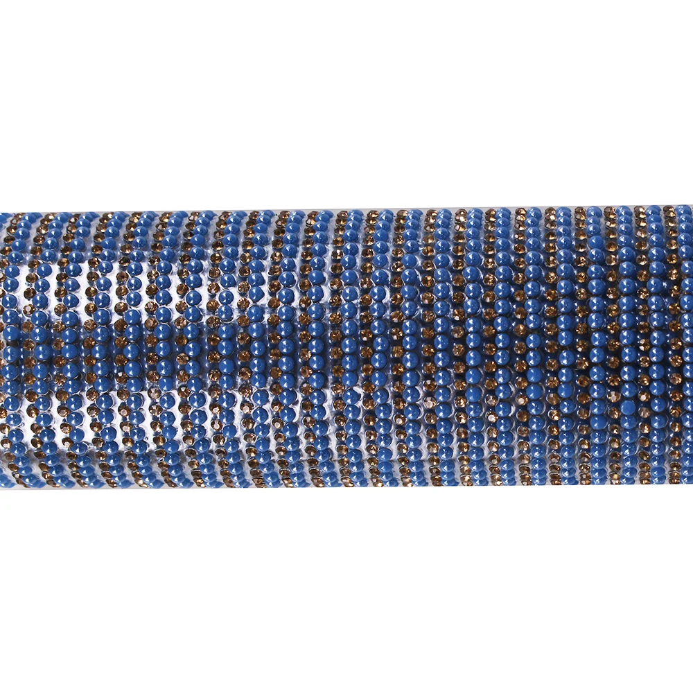 1 лист синего бисера аппликация Золотые кристаллы стразы отделка облицовка