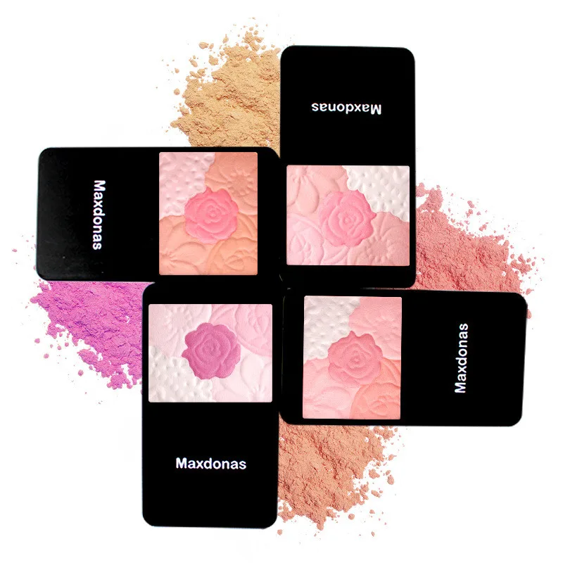 Новинка Лепестковые Румяна для лица макияжа 5 цветов запеченные бронзовые
