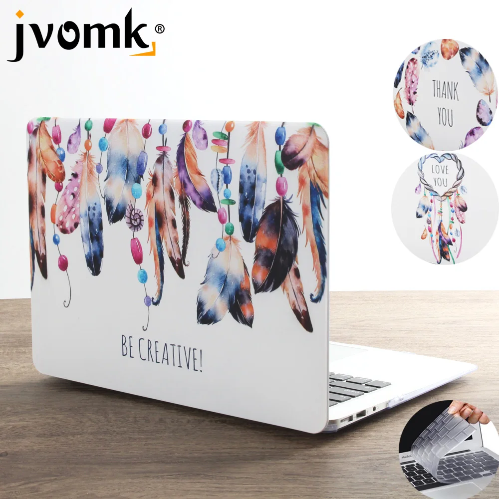 Новый художественный чехол для ноутбука с принтом перьев MacBook Air Pro Retina 11 12 13 15