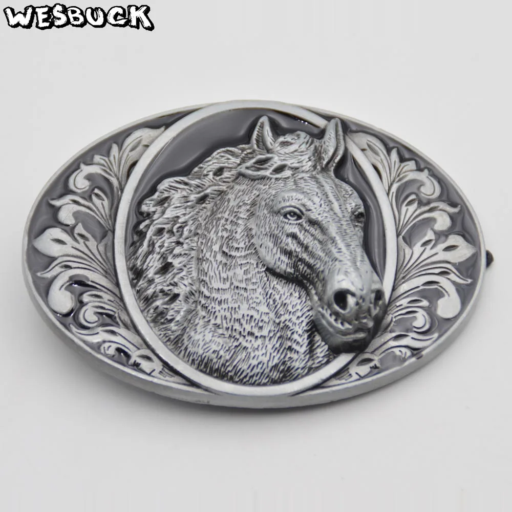5 PCS MOQ WesBuck бренд лошадь металлические пряжки ремня с классными клепками в виде