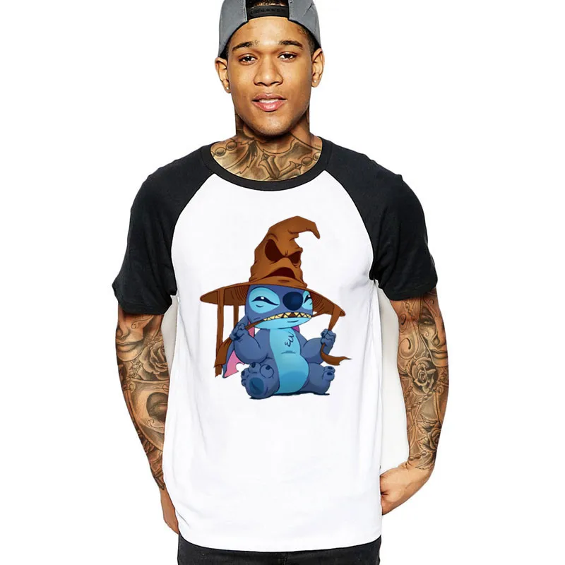 2018 уличная Сортировка a &quotЛило и Стич&quot ленивая Мужская хлопковая футболка