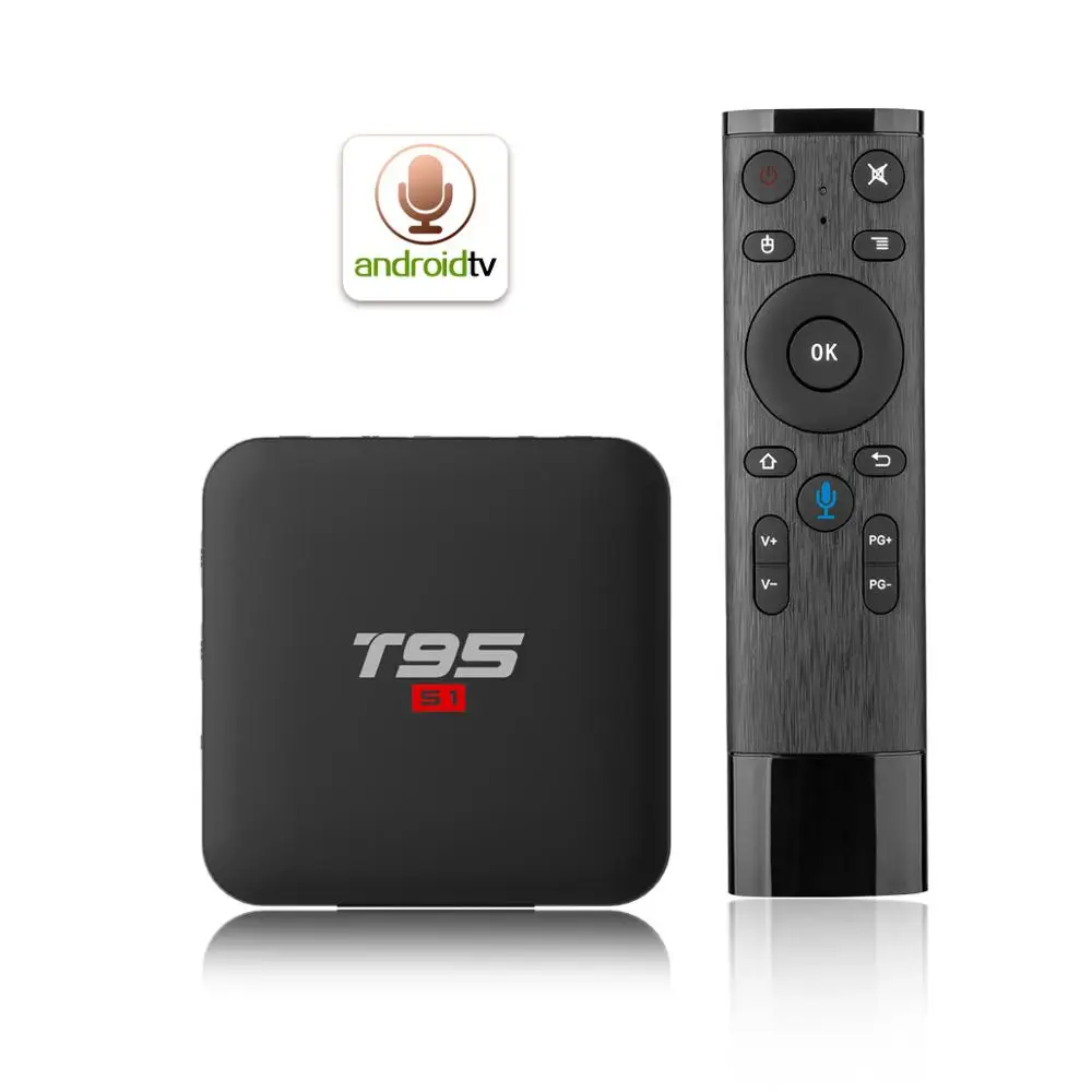ТВ-приставка T95 S1 Android 7 1 четырехъядерный процессор Amlogic S905W H.265 2 ГБ/16 ГБ 4 ггц WiFi 4K HD