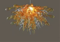 romantic creative amber art glass lamp chihuly led handmade blown glass chandelier light fixture