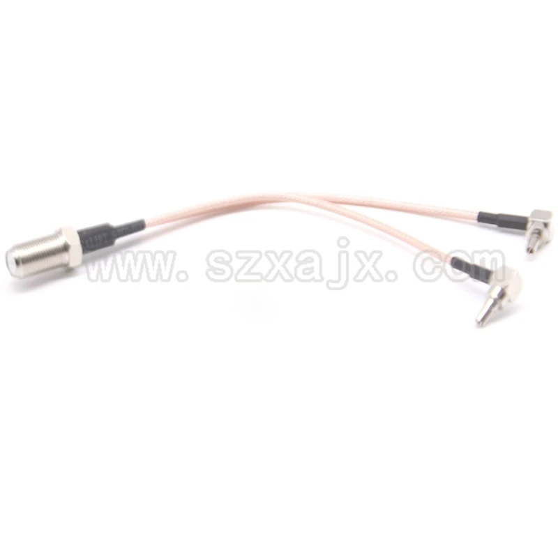 JX антенный кабель Pigtail F к 2 двойным TS9 Y Тип X TS9/CRC9/SMA разъем гнездо прямоугольный