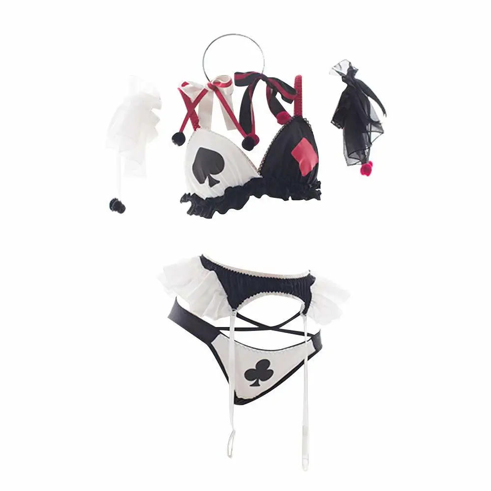 Милые комплекты бюстгальтеров и трусиков Косплей Аниме Лолита белье Queen костюм