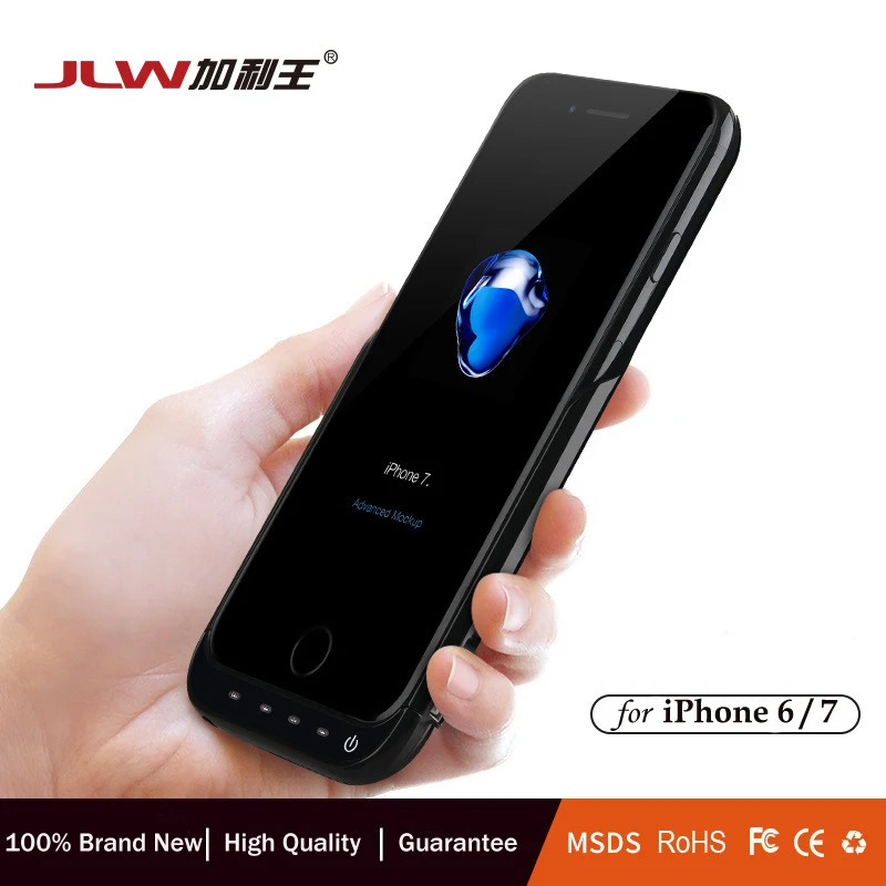 JLW 5500mAh батарея зарядное устройство чехлы для iPhone 7/6 полупакеты внешний задний