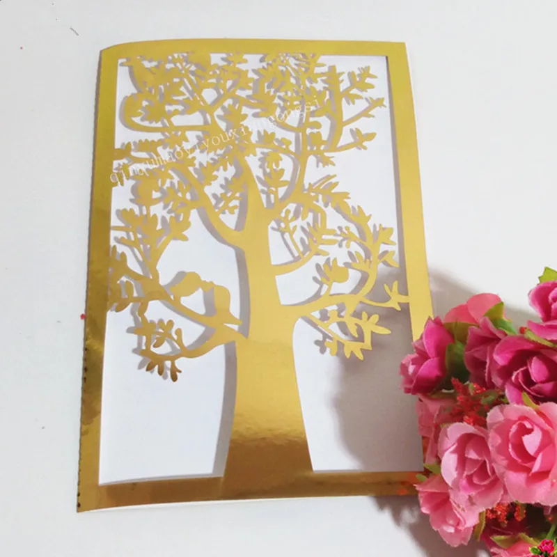 Топ! 10 шт. пригласительные открытки с лазерной резкой 12 х18 см|tree wedding|wedding partyparty