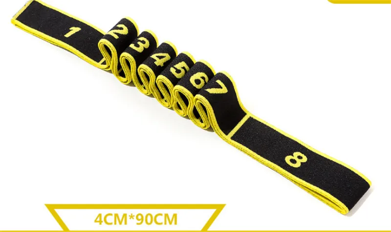 Adult Yellow 1 шт., высокое качество, для детей и взрослых, для латинских танцев, тренировочные полосы, Йога, Пилатес, стрейч, для фитнеса, эластичная лента сопротивления, 80/90*4 см - Цвет: Adult Yellow