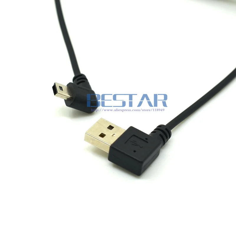 Выдвижной зарядный кабель 40 см до 120 4 фута USB 2 0 штекер к мини 90 градусов угол