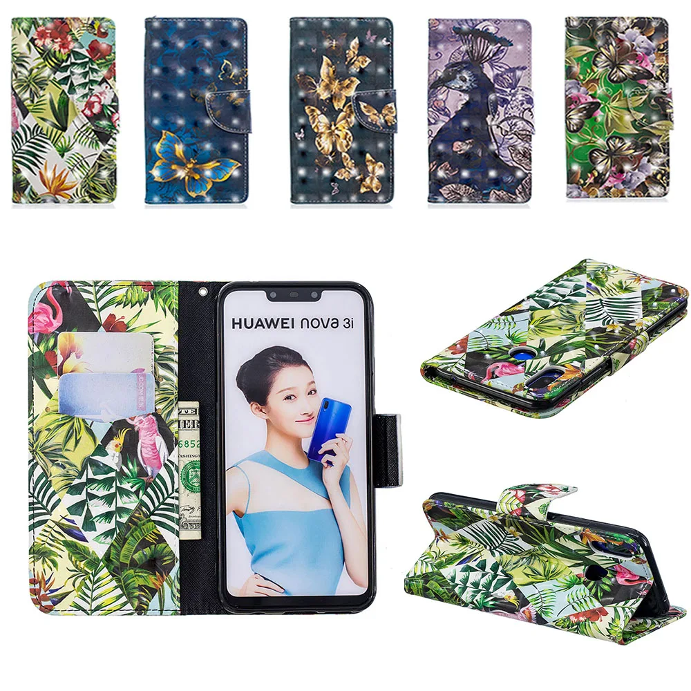 Для Huawei Nova 3i P smart Plus INE L21 lX2 для 3 i + чехол LX2 LX1 телефона откидной кожаный