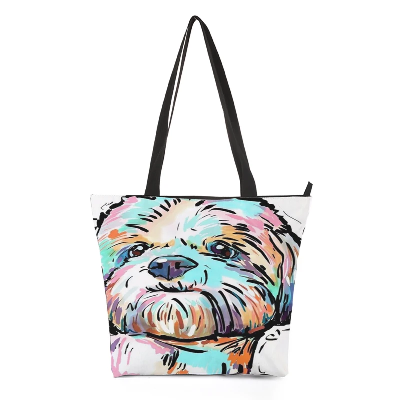 Женские сумки тоут CROWDALE повседневные из парусины на плечо с принтом 3d|women bag|shoulder