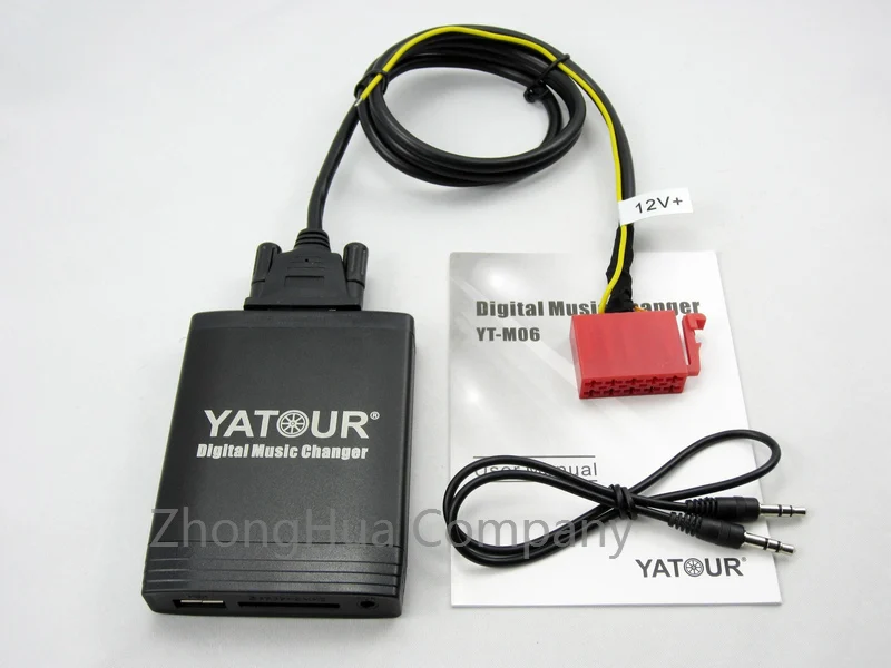 Автомобильный аудио цифровой преобразователь компакт дисков Yatour USB SD AUX Bluetooth для