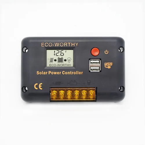 ECOworthy 10A/20A/60A ЖК дисплей/CMG температурная компенсация/Двухэлементный Солнечный