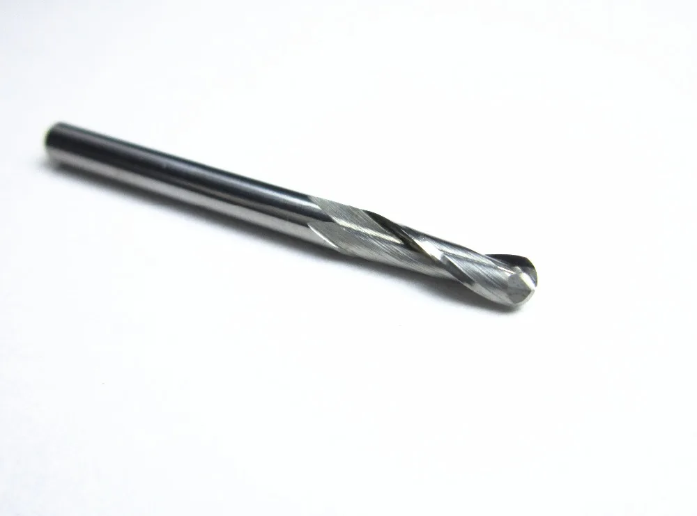 

free shipping for woodworking 10PCS 1mm 1.5mm 2.0mm 2.5mm 3.175mm solid Carbide Ball Nose End Mills carving milling cutter