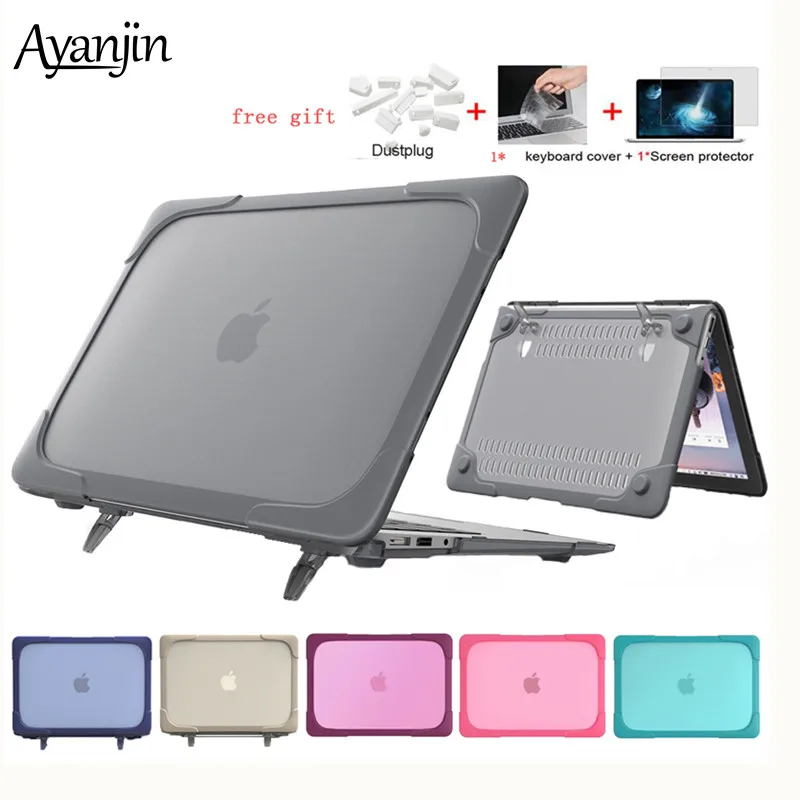 Чехол для ноутбука с откидной подставкой Macbook air Pro Retina 11 12 13 15 A1706 A1708 A1989 матовый