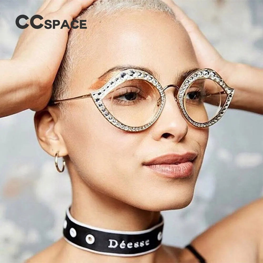 45273 кошачий глаз Кристальные украшения Солнцезащитные очки овальная
