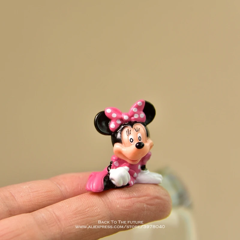 Disney Микки Маус Минни 3 см 2 шт./компл. модель аниме кукла ПВХ фигурки аксессуары