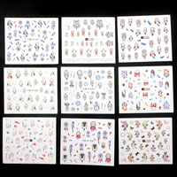26 sheets retail mixed butterfly 26 styles water transfer sticker nail art decals diy decor temporary tattoos