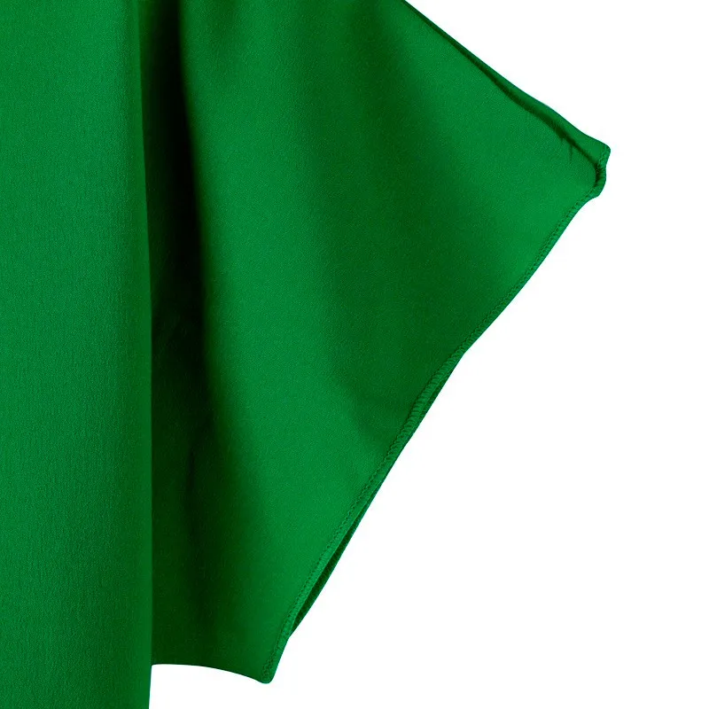 

YAYEYOU Woman Shirts Summer Tops Fashion Chiffon Solid Top Butterfly Sleeve Shirt Sweet Black Green Yellow S-XXL