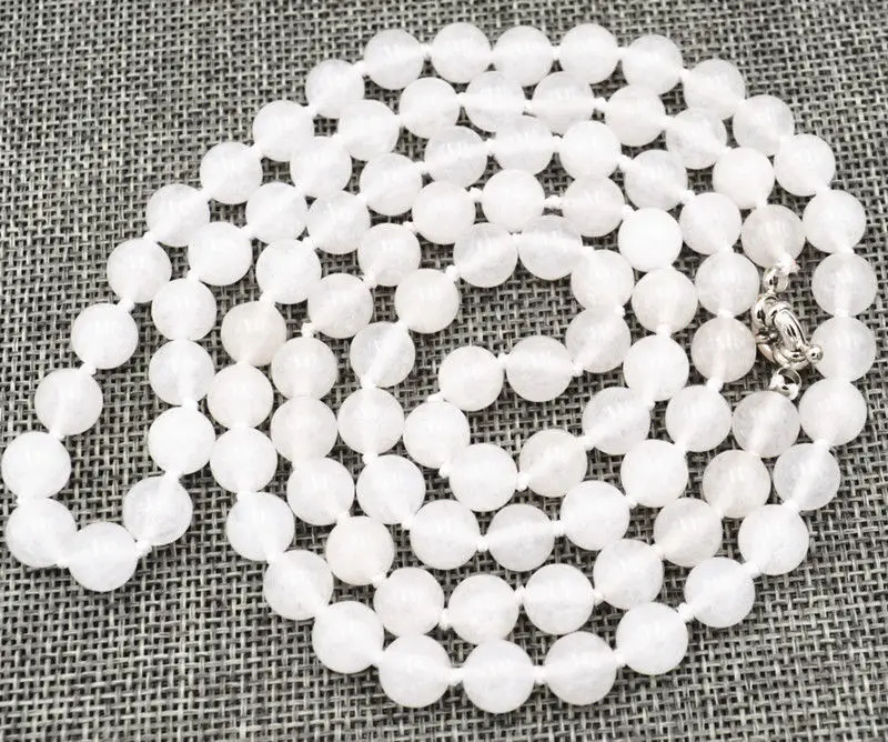 Новые Натуральные 8 мм белые ювелирные изделия ожерелье из бисера 33 &quotAAA|bead necklace|8