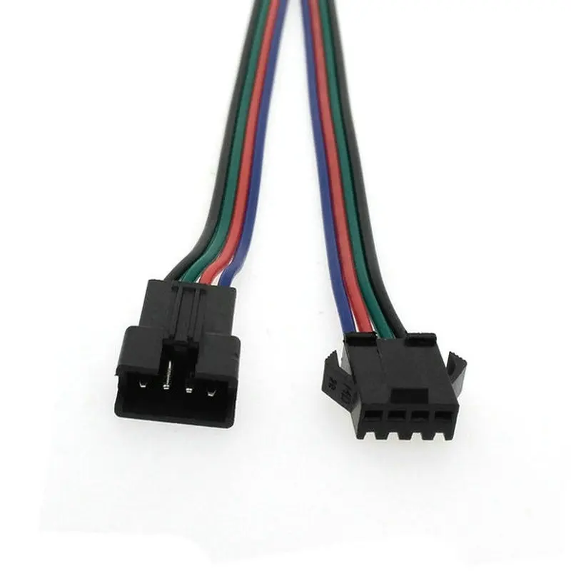 30cm 4Pin 4 Way Multipole Connector No Need Soldering Male And Female Wire 5 set/lot | Обустройство дома