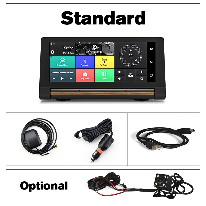 Автомобильный видеорегистратор KEELEAD 6 86 дюйма 4G GPS навигация Android 5 1 с Wi Fi 1080P Bluetooth