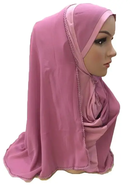 

One Piece Muslim Women Hijab Amira Full Cover Head Head Wrap Scarf Long Shawl Turban Khimar Veil Islamic Niquabs Hijabs Fashion