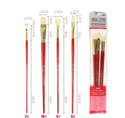 4 pieces set Winsor& Newton дополнительные картины маслом цвет кисти ручка - Цвет: 4 pieces set