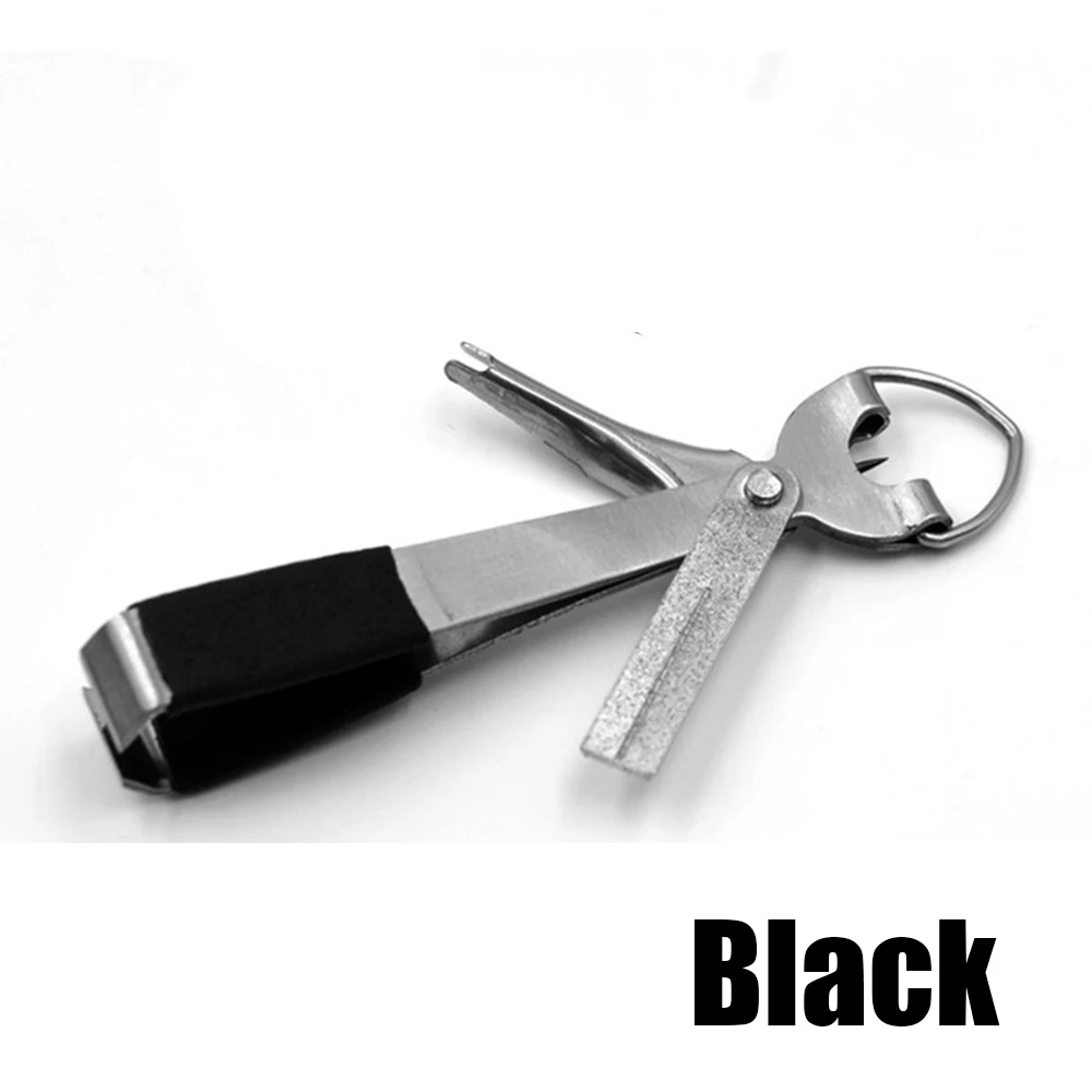 Black Быстрое завязывание узлов для рыбалки, инструмент для быстрой завязывания ногтей, инструмент для завязывания ногтей, леска, резак, кусачки, точилка для крючка, инструмент для завязывания мушек, рыболовные снасти - Цвет: Black