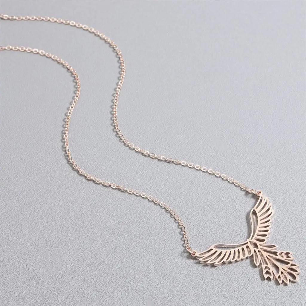 Модное мужское ожерелье Kinitial из нержавеющей стали в виде птицы Феникса|Ожерелья