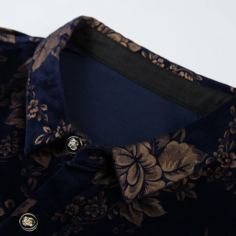 

KUYOMENS Autumn Men's Long Sleeve Shirt Male High Quality Casual Shirt Velvet Brand Formal Men Dress Shirts Masculina Camisa