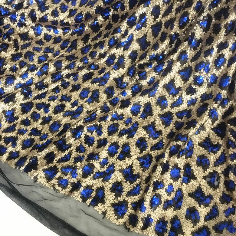 Leopard sequin fabric embroidered dress sequin cloth,sewing materials,125cm*50cm/pcs
