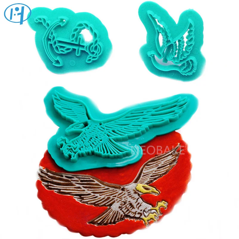 3 шт. формочки для печенья Eagle Peace Dove Sea Fondant тиснение инструменты резки торта|cake