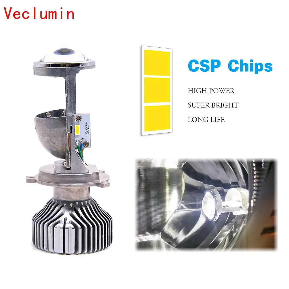 G6 1.5 inch H4 LED Mini Projector Lens For Car H4 Motorcycle HS1 High Low Beam LED Conversion Kit Lamp Headlight 12V24V 5500K