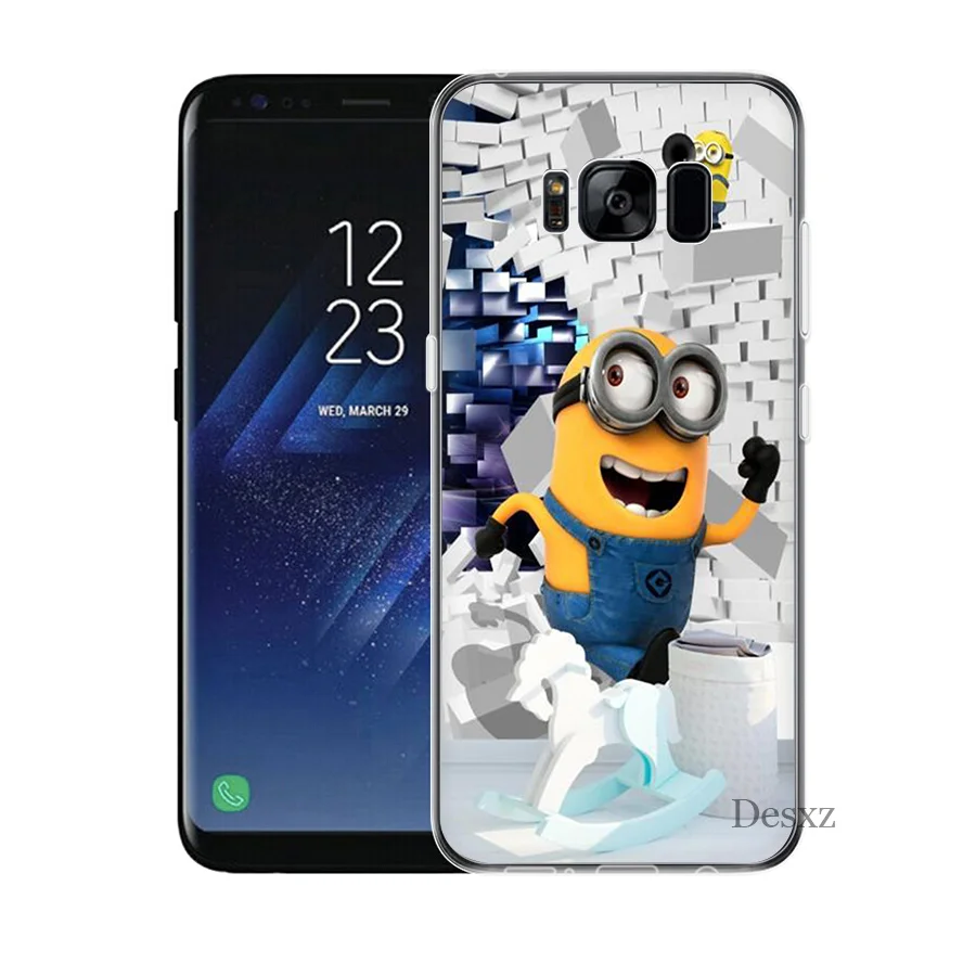 Чехол для Samsung Galaxy A3 A5 A6 A8 Plus чехол &quotМиньоны&quot Жесткий ПК |