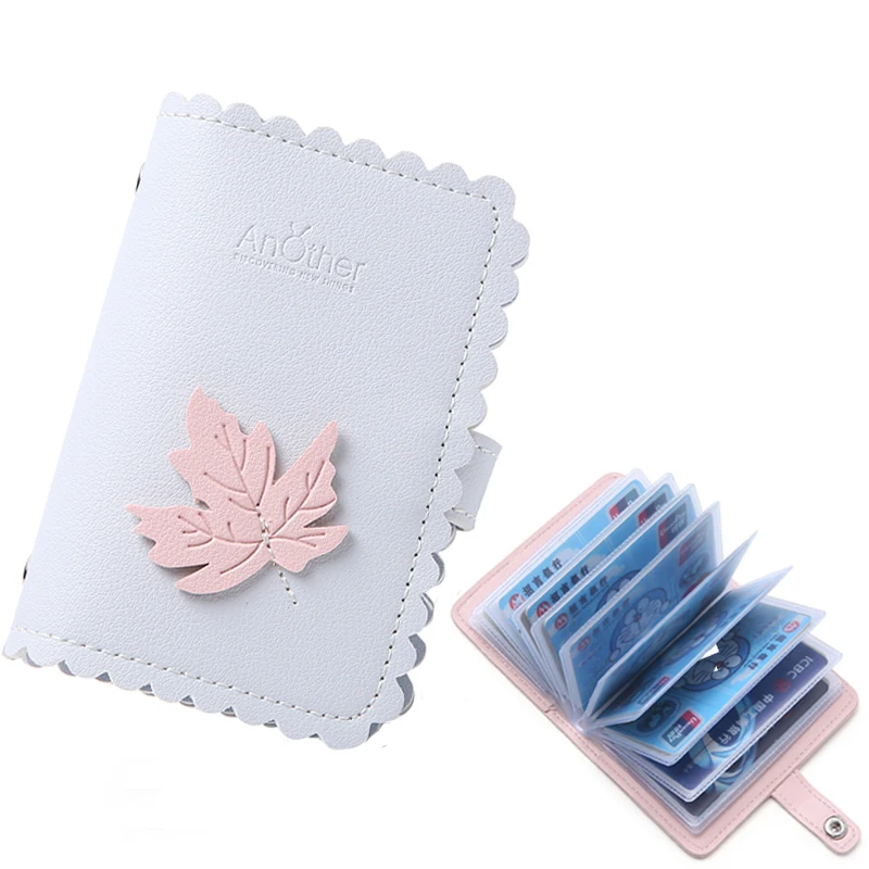 Maple leaf blue APP BLOG Женский Мужской кредитный ID держатель для карт чехол Выдвижная сумка для визитных банковских карт кошелек Обложка для паспорта маленькая молния портмоне - Цвет: Maple leaf blue