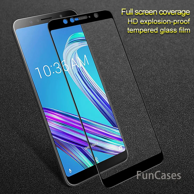 Полноэкранное покрытие из закаленного стекла для Asus Zenfone Max Pro M1 ZB602KL ZB601KL 2.5D