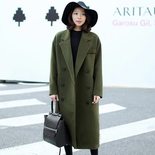 Новое поступление 2017 зимнее шерстяное пальто для женщин свободное теплое