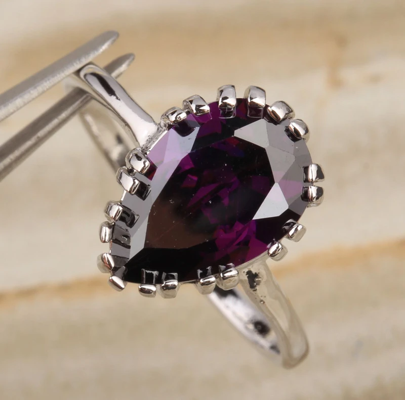 Удивительные Фиолетовый кубического циркония Multi-Gems 925 серебро Мода Для женщин