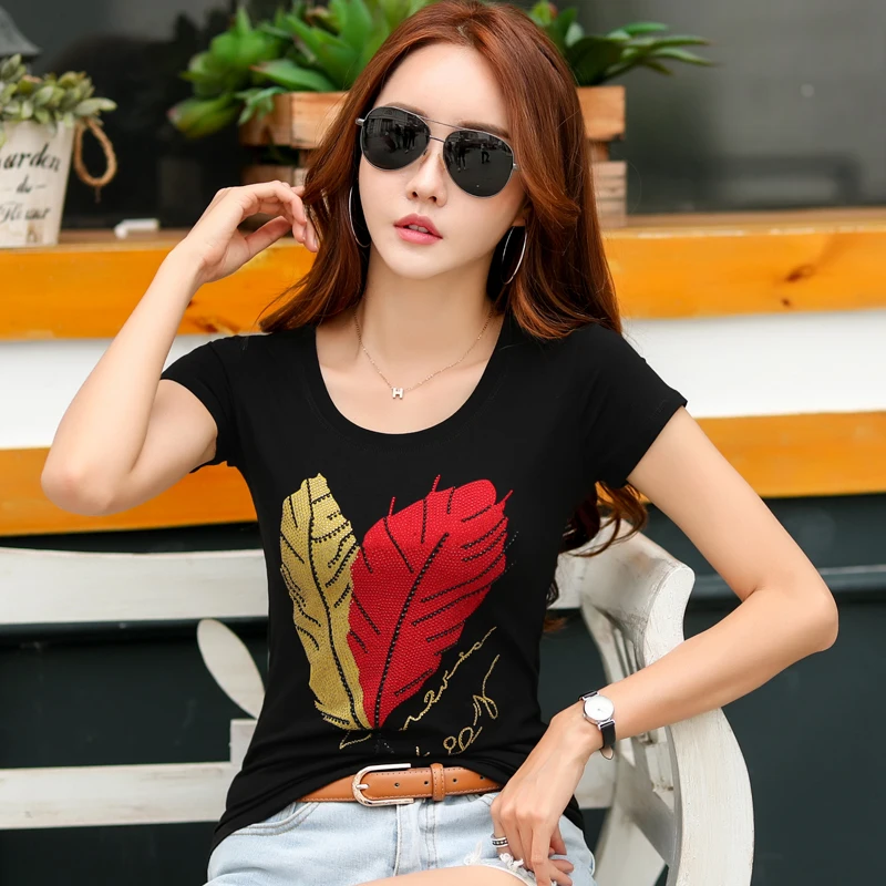 Летние новые женские свободные топы элегантные модные футболки с короткими