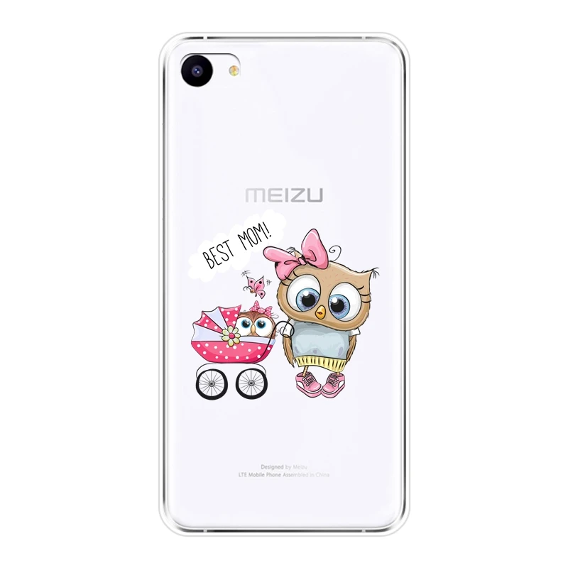 Мягкий силиконовый чехол для телефона Meizu 16th 16x15 Lite 16 Plus Сова луна сердце любовь