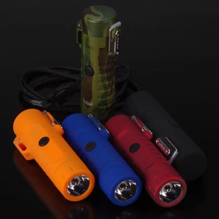 USB фонарик водонепроницаемый перезаряжаемый без огня Зажигалка светодиодный lanternes с лампой на открытом воздухе Кемпинг Туризм переносная аварийная лампа
