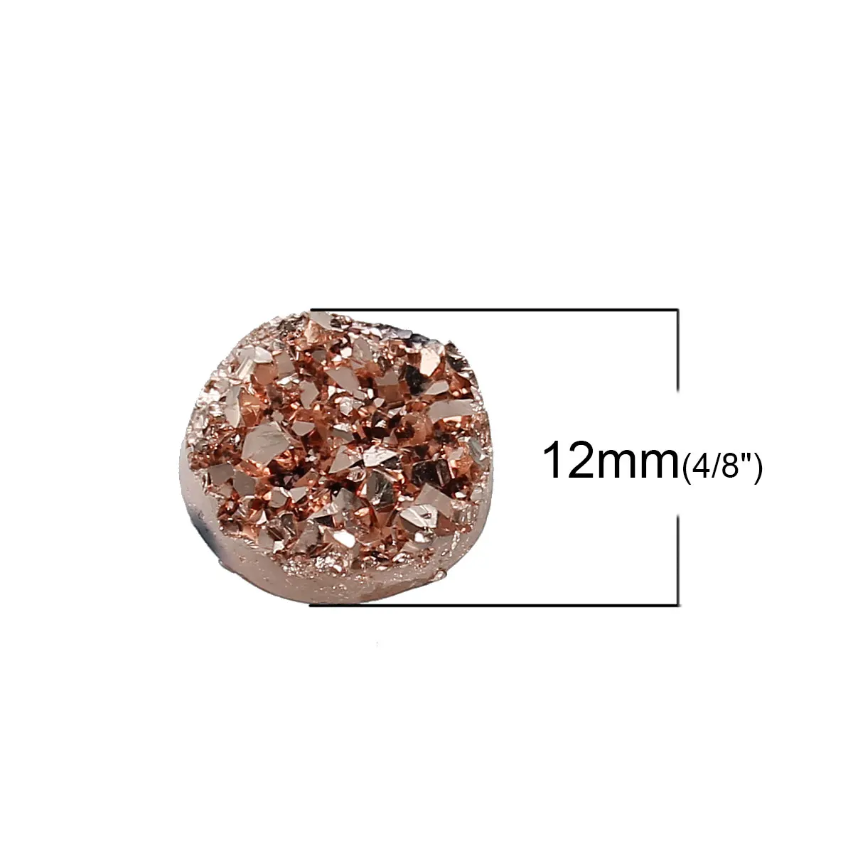 8 сезонов drusy полимерное купольное уплотнение круглый кабошон шампань 12 мм (4/8 &quot)